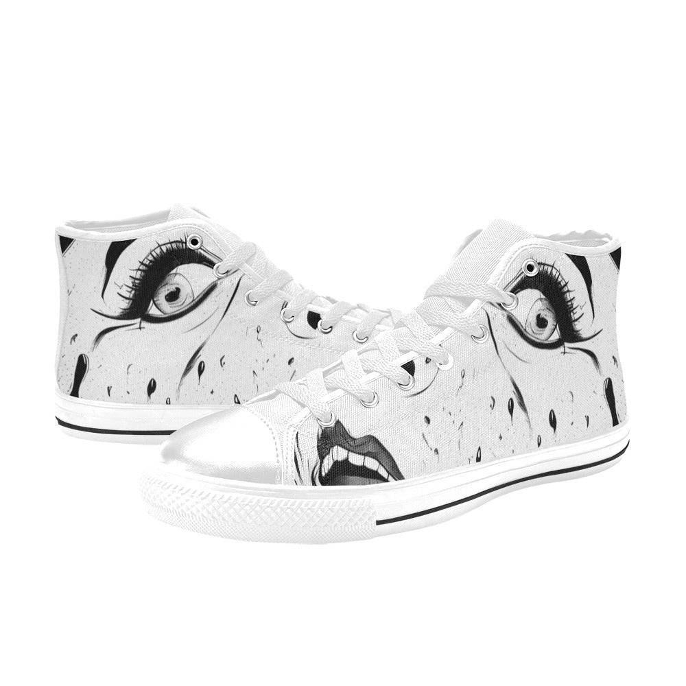 WOMEN'S Cc Pop Art 4 High Top Canvas Y2K Shoes