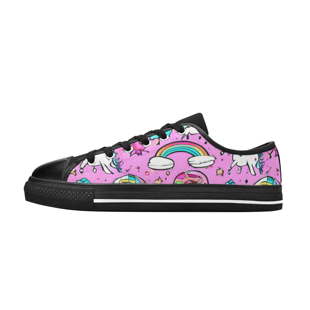 MEN'S Abstract Unicorn Art Canvas Grunge Custom Shoes
