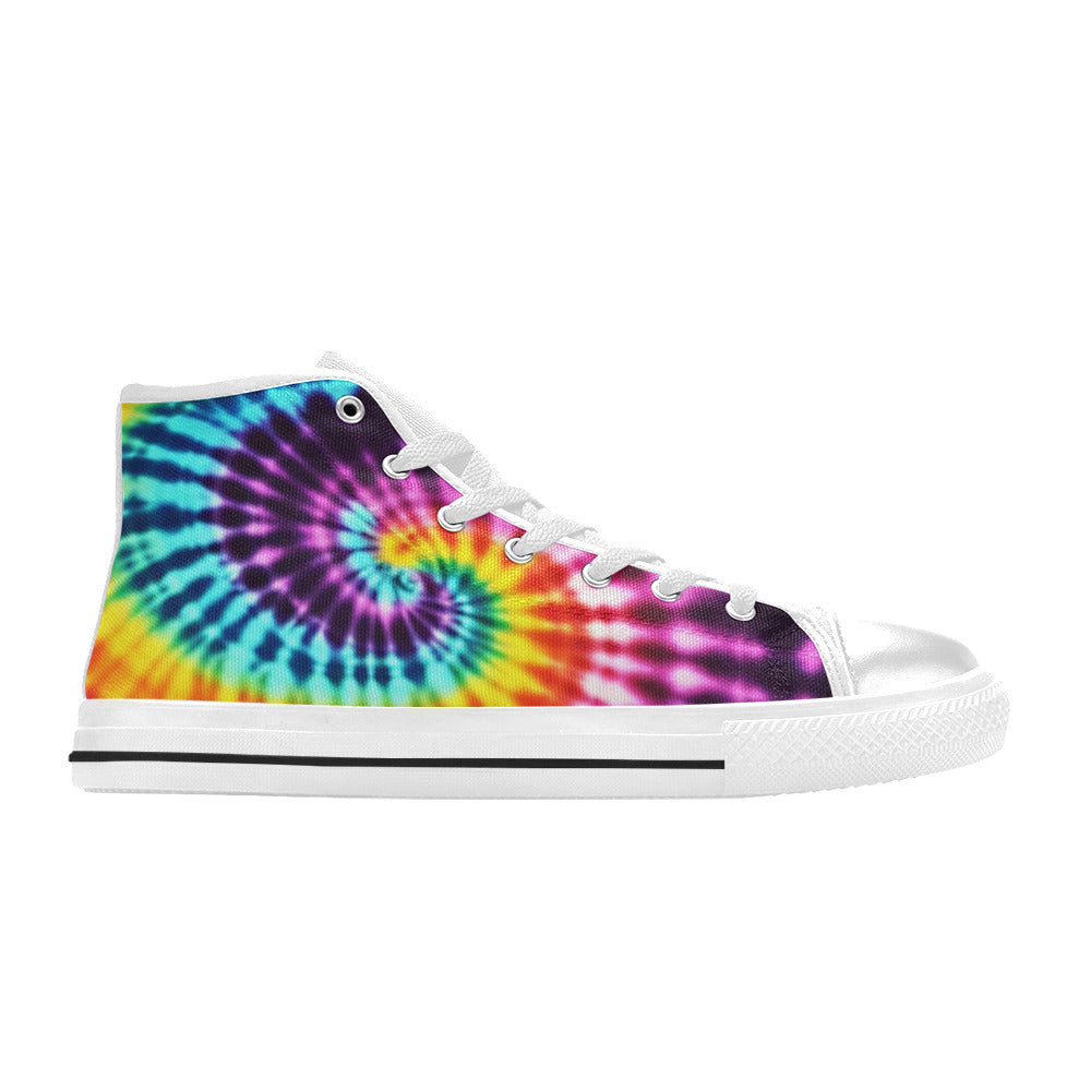 WOMEN'S Cc Tie Dye Art High Top Canvas Surreal Shoes