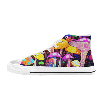WOMEN'S Magic Mushrooms Art 5 High Top Canvas Dreamcore Custom Shoes