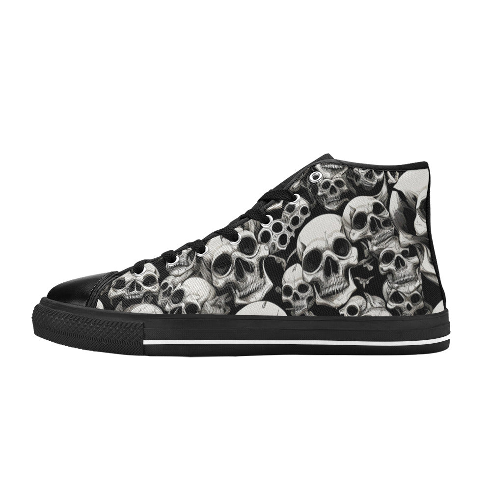 MEN'S Skulls Mania Men’S High Top Canvas Surreal Custom Sneakers