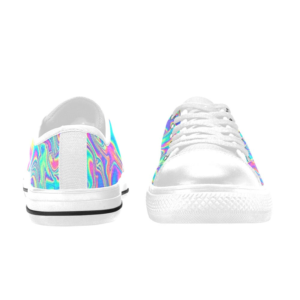 KIDS' Holographic Tribal Blaze 4 Low Top Canvas Cottagecore Sneakers