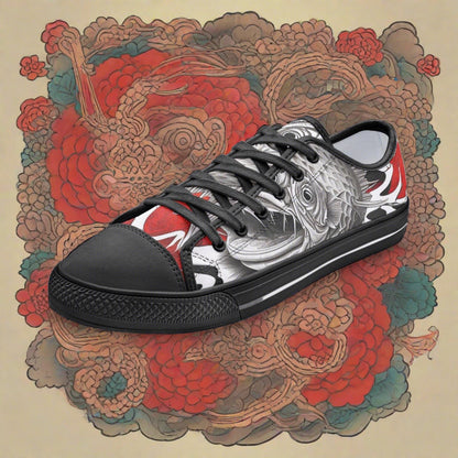 Cherry Blossom Earthy Brown Vivid Bold Art - Freaky Shoes | Custom Art Sneakers