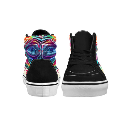 WOMEN'S Psychedelic Art Tie Dye High Top Skateboarding Dreamcore Custom Shoes