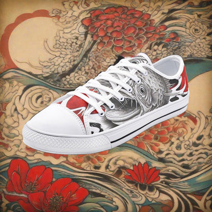 Monarch Pink Cream Custom Bold Art - Freaky Shoes | Custom Art Sneakers