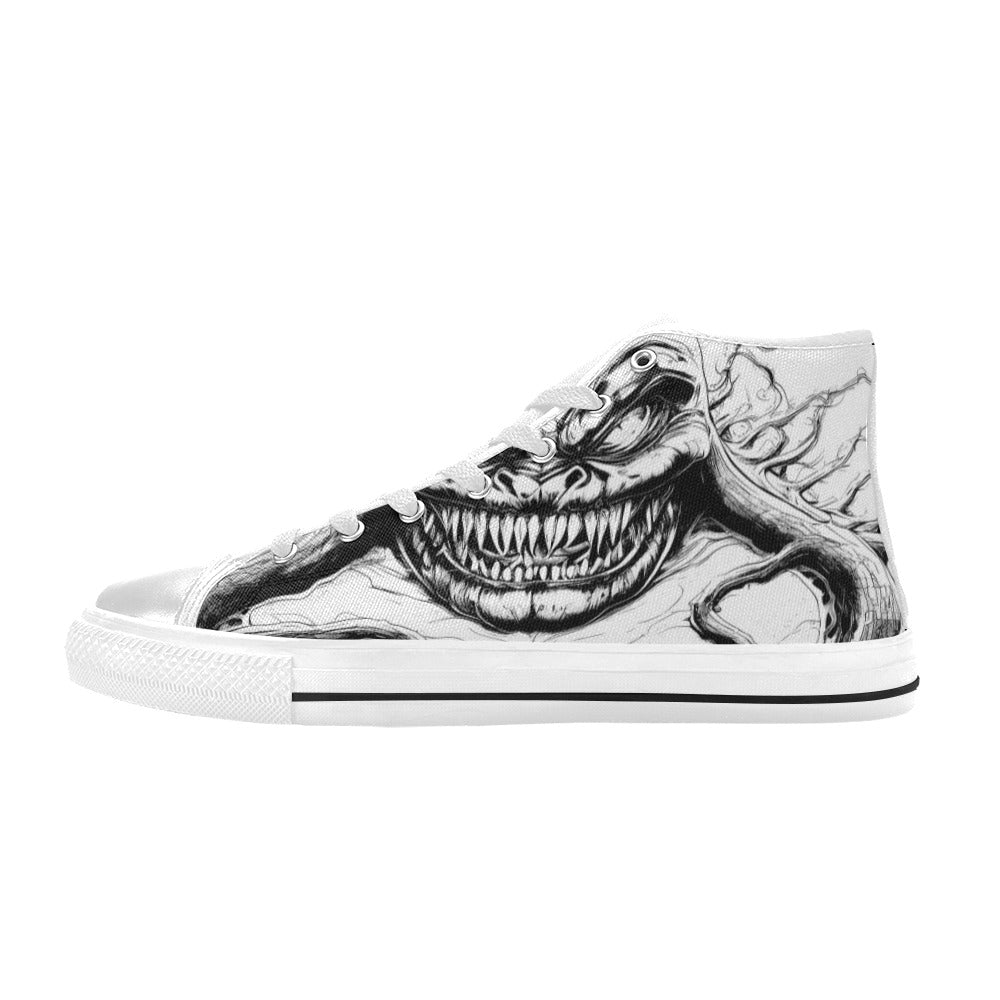 WOMEN'S Cc Super Human Grey High Top Canvas Aesthetic Shoes