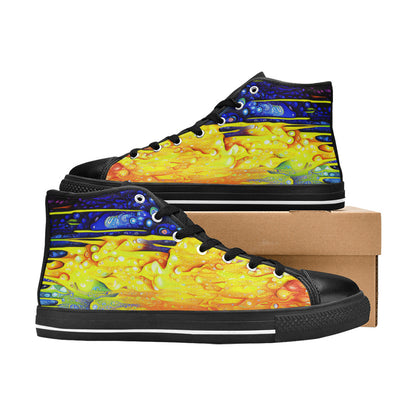 MEN'S Cc Acid Drip 7 High Top Canvas Dark Academia Custom Shoes