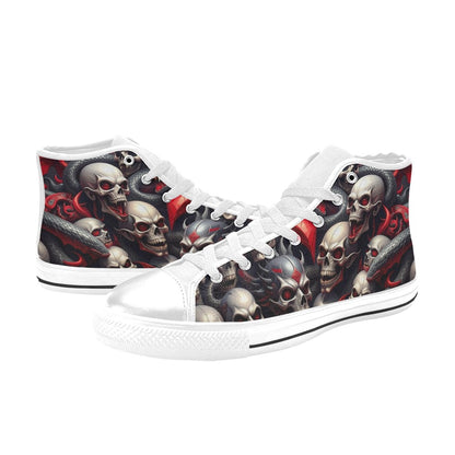 MEN'S Snake Dagger Skull Dark High Top Canvas Cottagecore Custom Sneakers