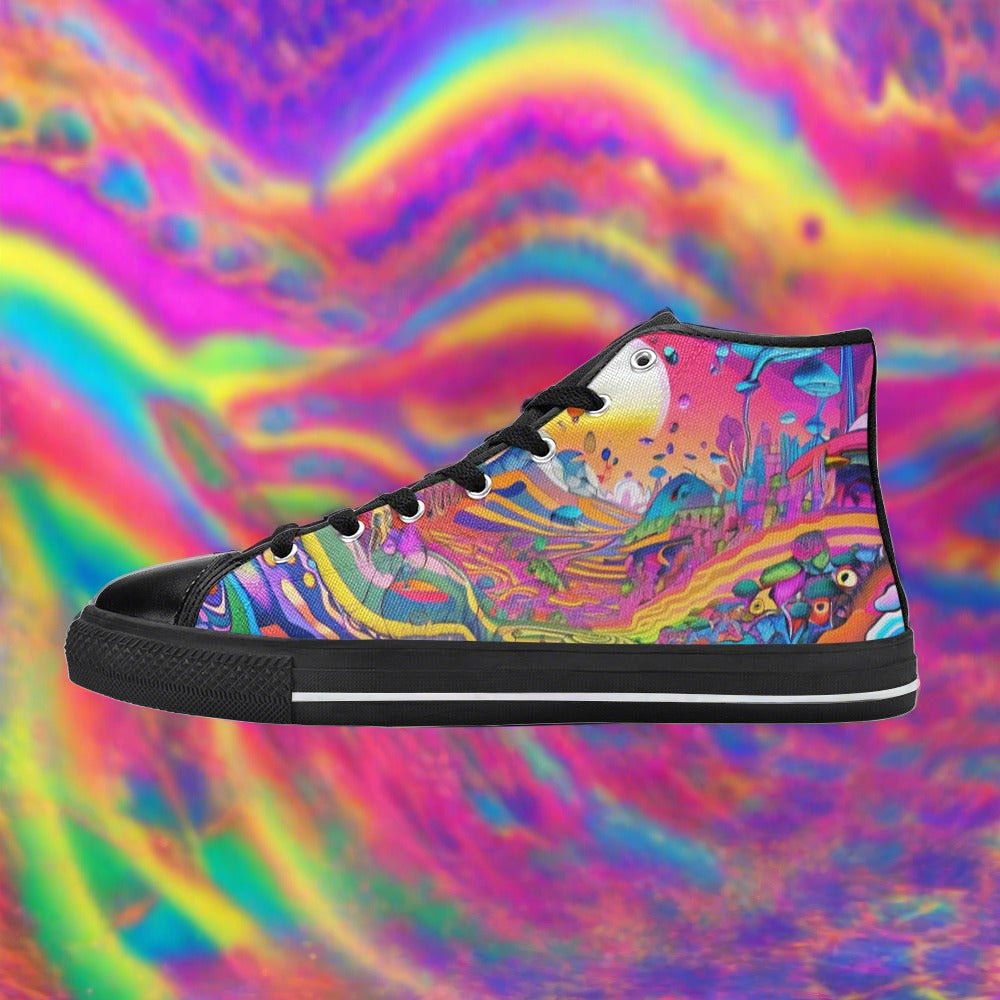 Mermaid Earthy Brown Custom WOMEN Bold Art - Freaky Shoes | Custom Art Sneakers