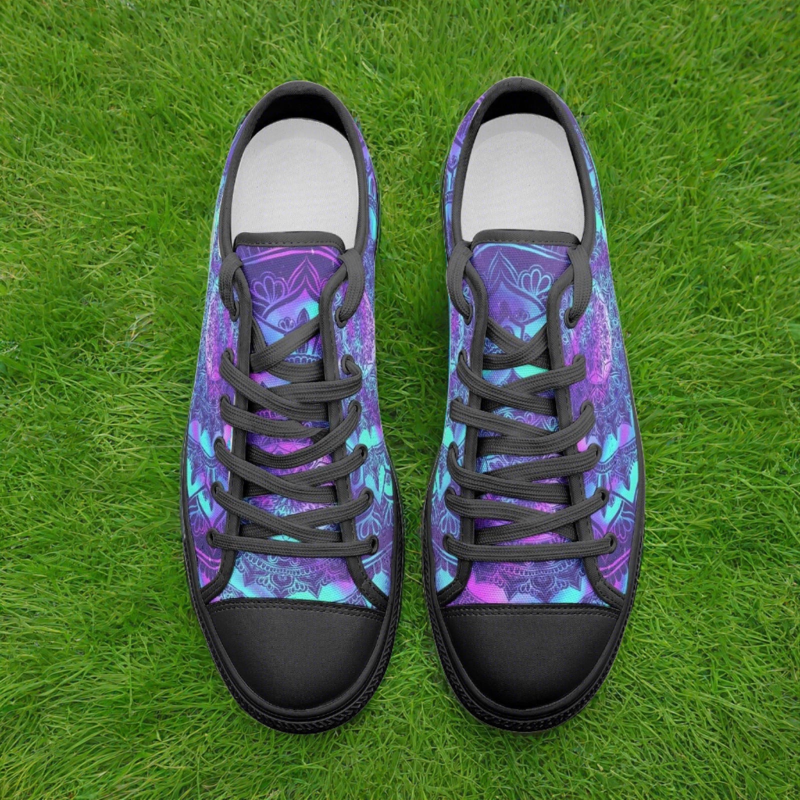 Celtic Silver Blue Custom Bold Art - Freaky Shoes | Custom Art Sneakers