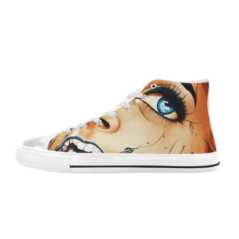 WOMEN'S Cc Retro Face 5 High Top Canvas Aesthetic Shoes