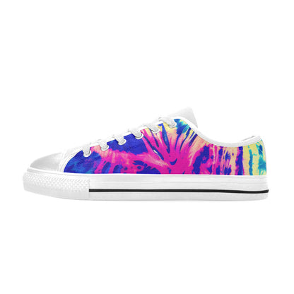 WOMEN'S Tie Dye Splash Retro Canvas Dark Academia Custom Sneakers