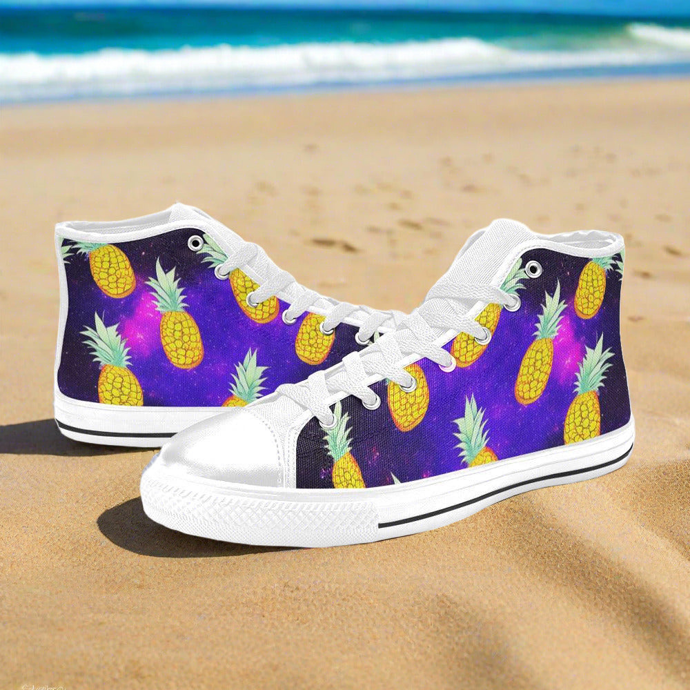 Peacock Red Gold Wearable WOMEN Bold Art - Freaky Shoes | Custom Art Sneakers