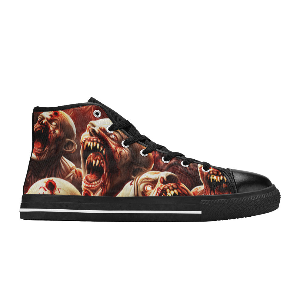 WOMEN'S Monsters 4 High Top Canvas Dark Academia Sneakers