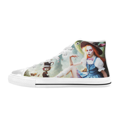 MEN'S Acid Creepy Wonderland Psychedelic High Top Canvas Grunge Sneakers