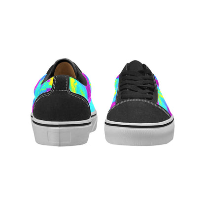 WOMEN'S Tie Dye Splash Retro Low Top Skateboarding Dark Academia Shoes