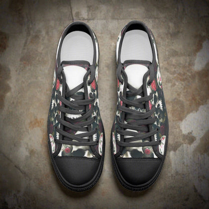 Cyberpunk Orange Black Vivid Bold Art - Freaky Shoes | Custom Art Sneakers