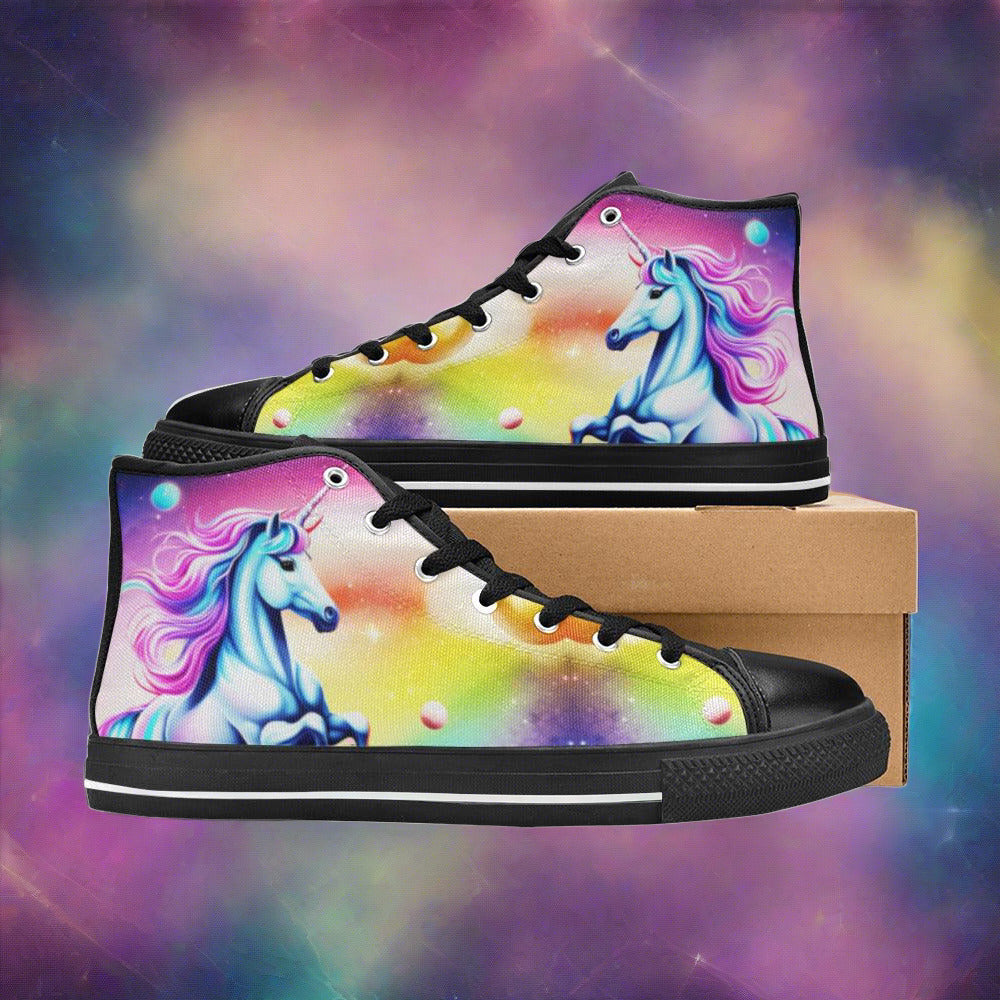 Butterfly Rainbow Amber Gold Wearable MEN Bold Art - Freaky Shoes | Custom Art Sneakers