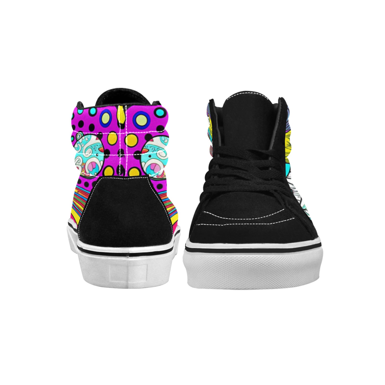 MEN'S Wonderland Trippy Psychedelic Colorful High Top Skateboarding Neon Fantasy Shoes