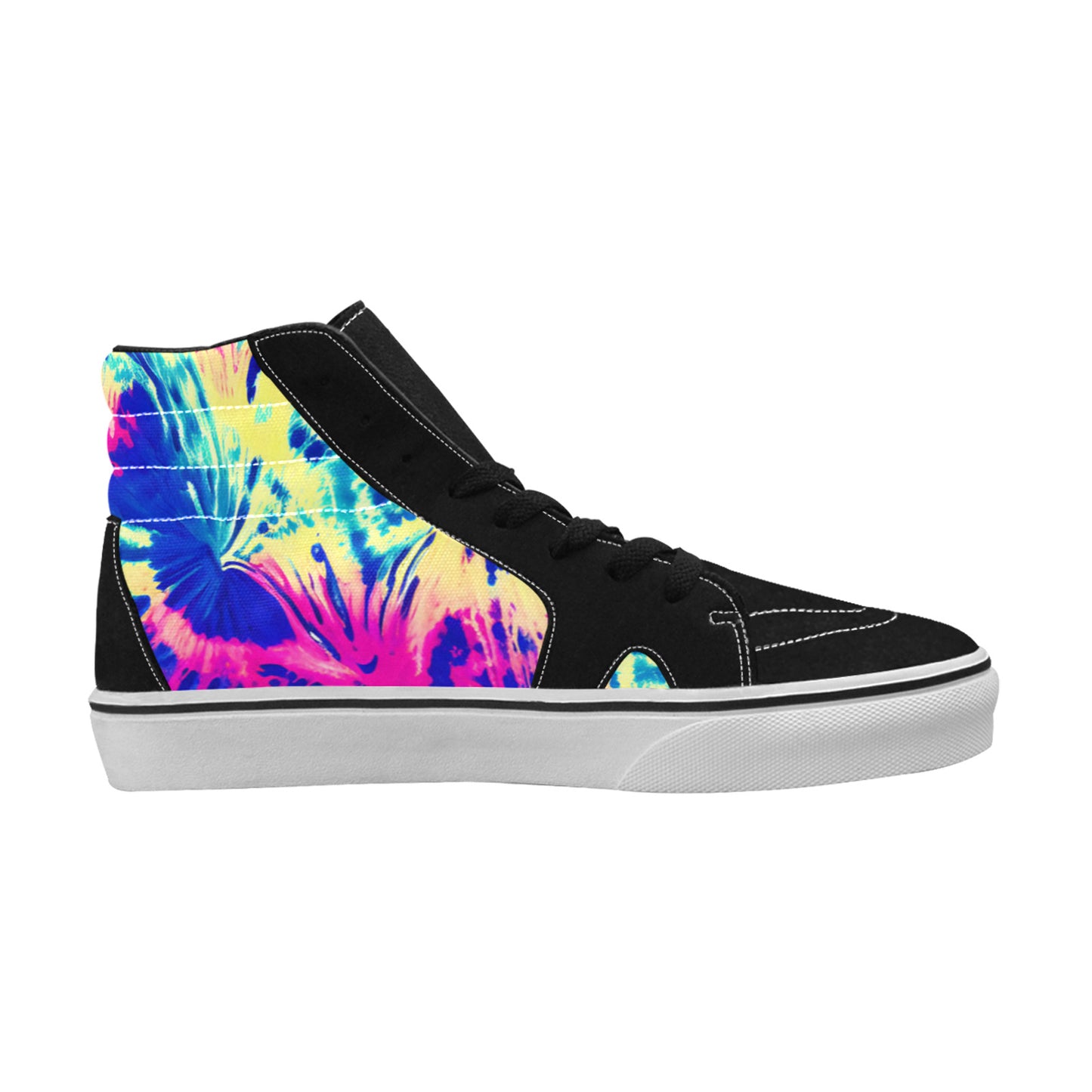 MEN'S Tie Dye Splash Retro High Top Skateboarding Wallpaper Art Sneakers
