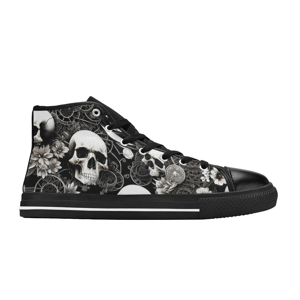 MEN'S Skulls Love Men’S High Top Canvas Y2K Custom Sneakers