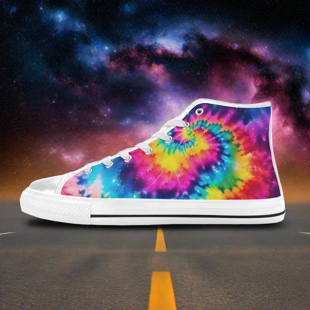 Aurora Borealis Dark Cosmic Unique WOMEN Bold Art - Freaky Shoes | Custom Art Sneakers