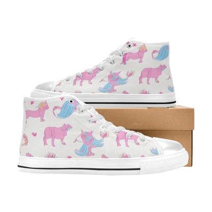 MEN'S Cc Unicorn Art Unicorns High Top Canvas Grunge Shoes