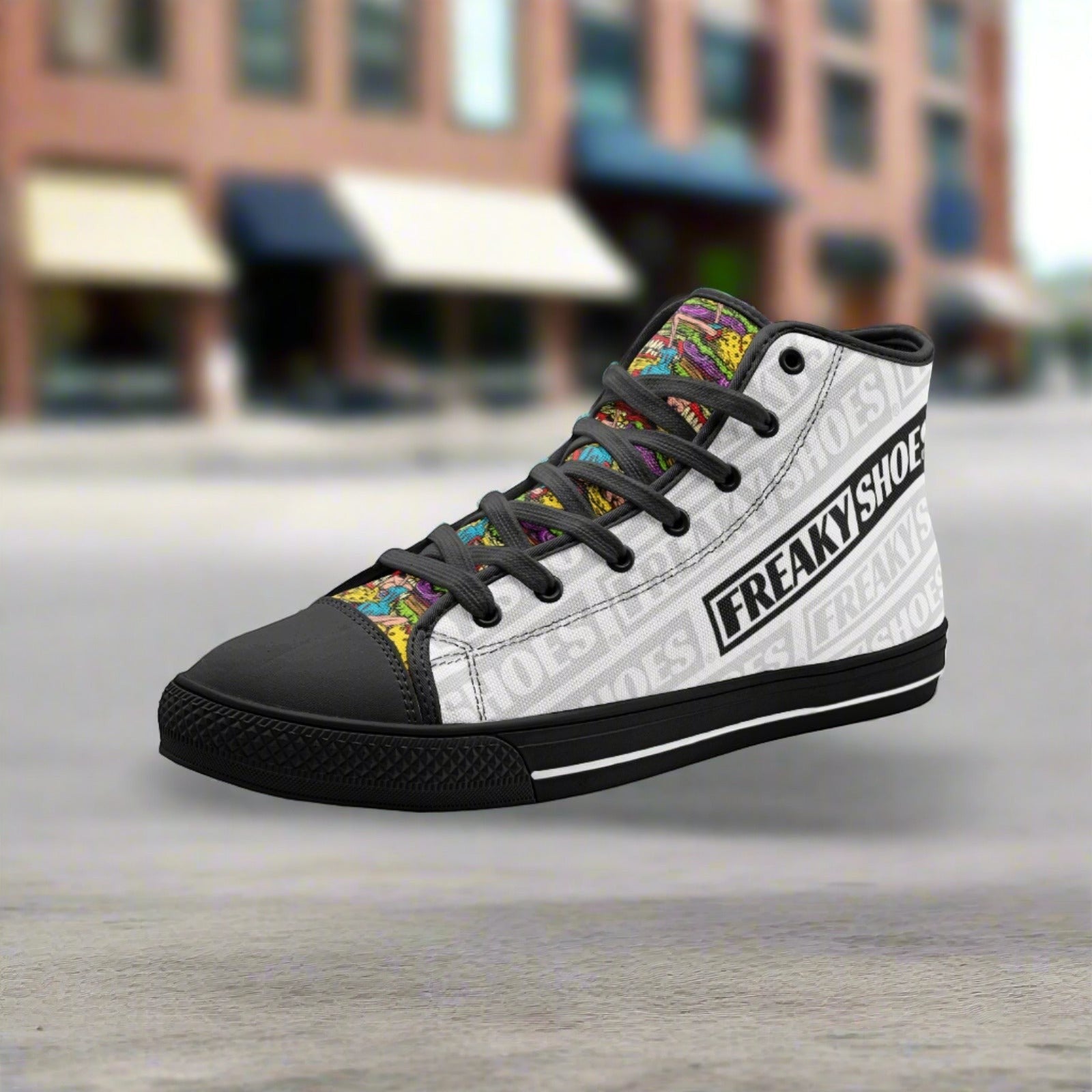Cheeseburger Monster Freestyl Custom Sneakers | Unisex | Freaky Shoes®