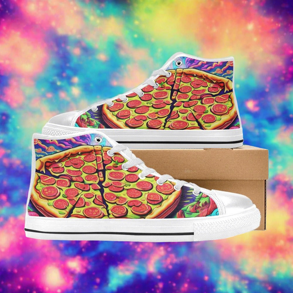 Aurora Borealis Silver Blue Wearable Bold Art - Freaky Shoes