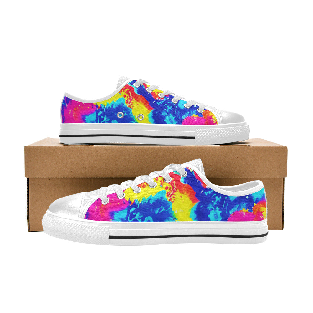 WOMEN'S Tie Dye Splash Retro Canvas Y2K Custom Shoes