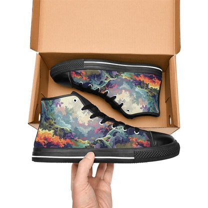 Camo Design 1 Men's High Top Canvas Shoes