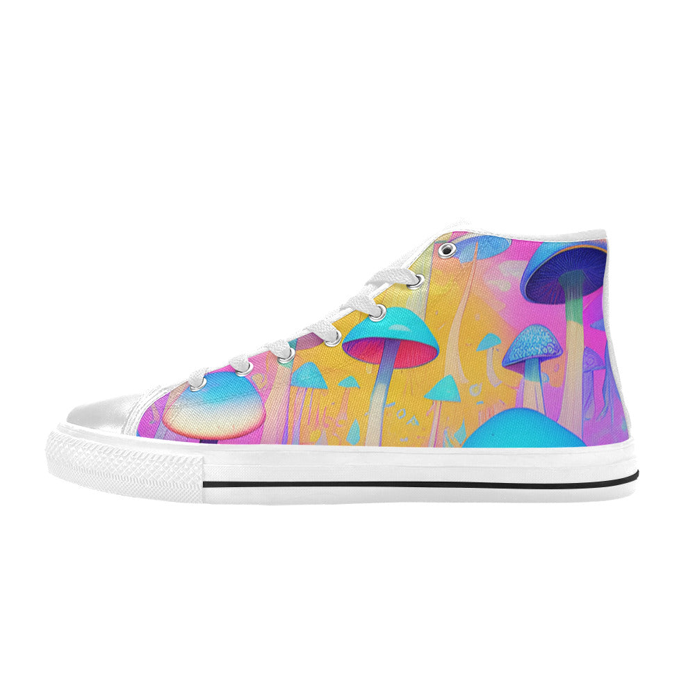 MEN'S Cc Mushroom Art 3 High Top Canvas Vibrant Chaos Shoes