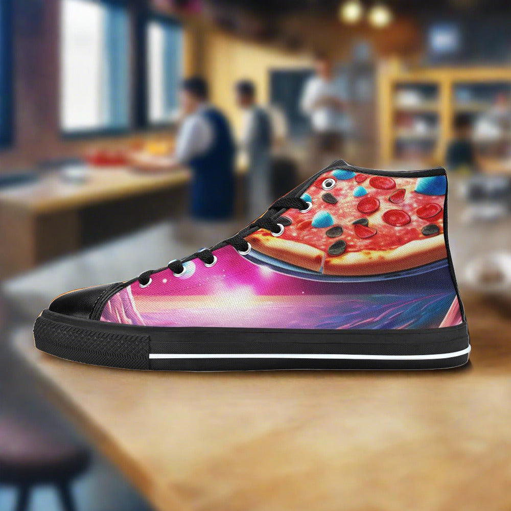 Peacock Teal Gold Custom MEN Bold Art - Freaky Shoes | Custom Art Sneakers