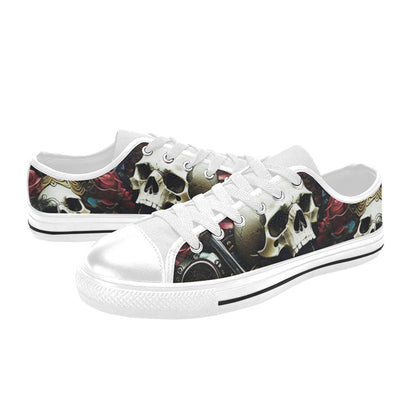 WOMEN'S Rose Skulls Dark 4 Canvas Vivid Sneakers