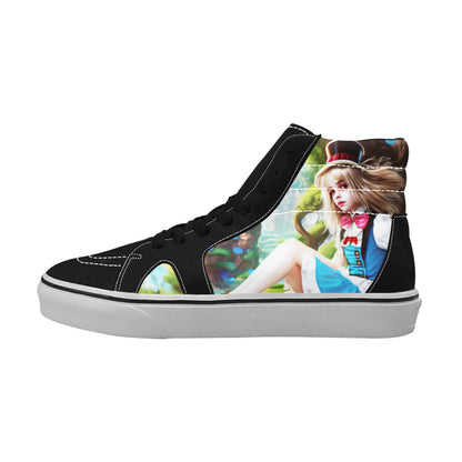MEN'S Acid Creepy Wonderland Psychedelic High Top Skateboarding Dreamcore Shoes
