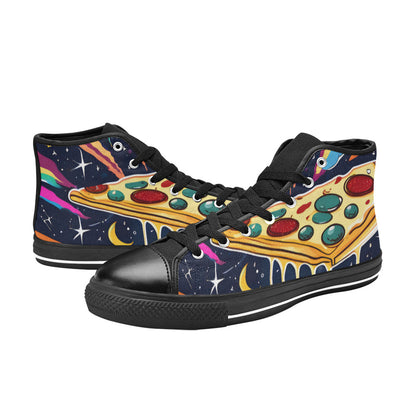 MEN'S Pizza Space 4 Men’S High Top Canvas Dark Academia Custom Shoes