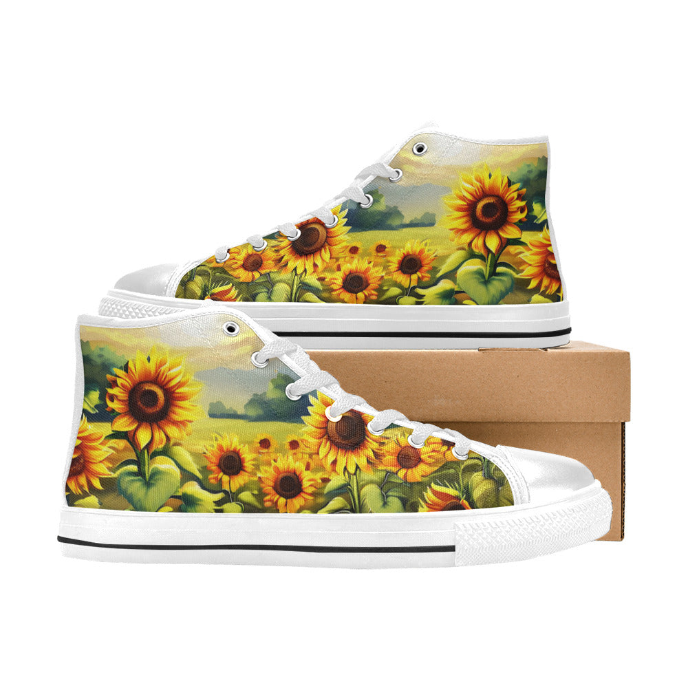 MEN'S Sunflowers Art 2 Men’S High Top Canvas Dreamcore Custom Shoes