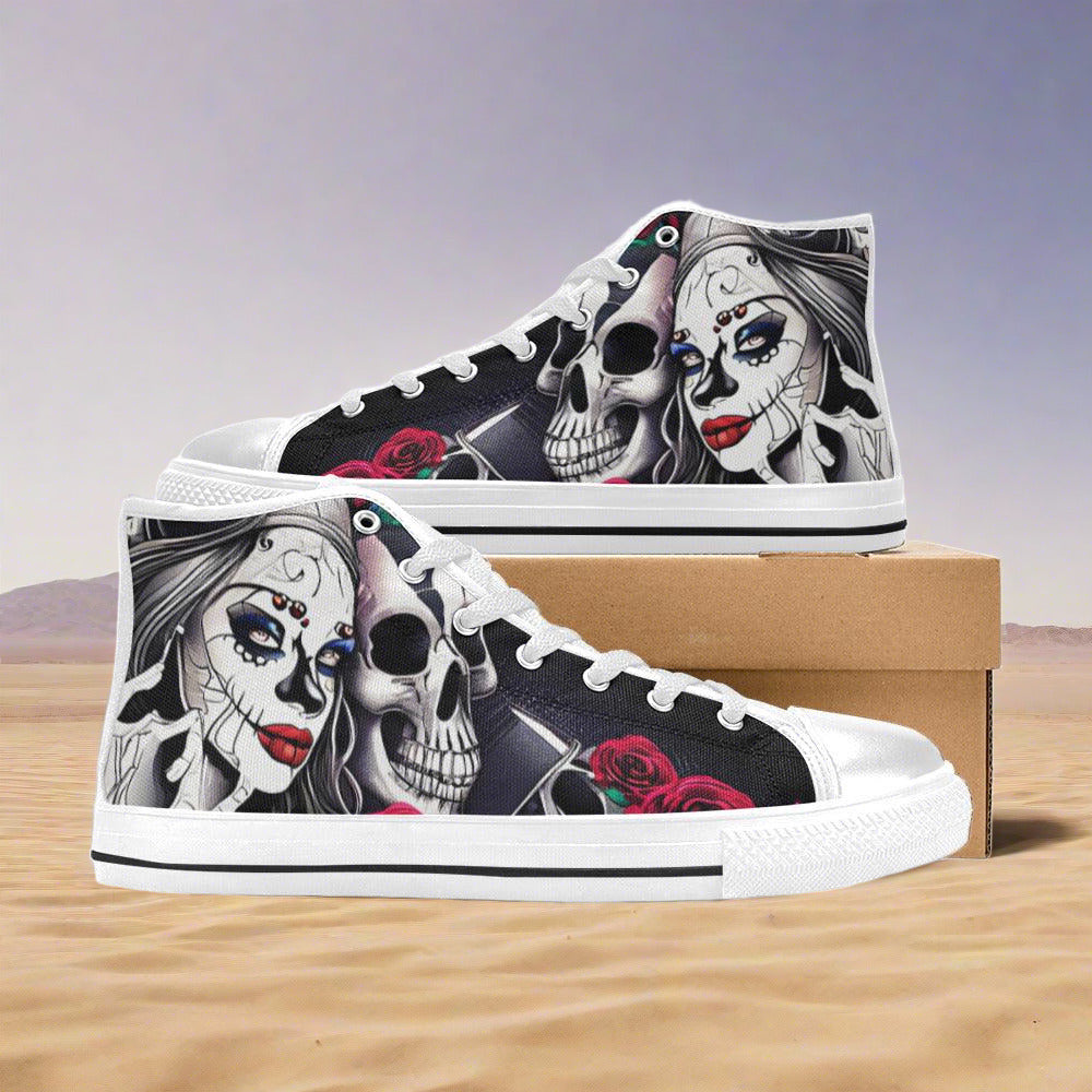 Wolf Teal Gold Vivid Bold Art - Freaky Shoes