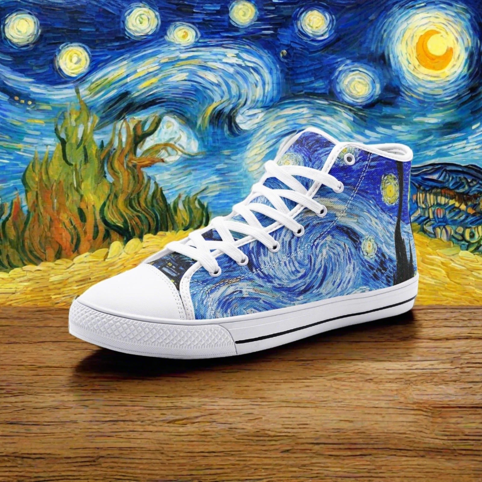 Mermaid Purple Teal Unique Bold Art - Freaky Shoes