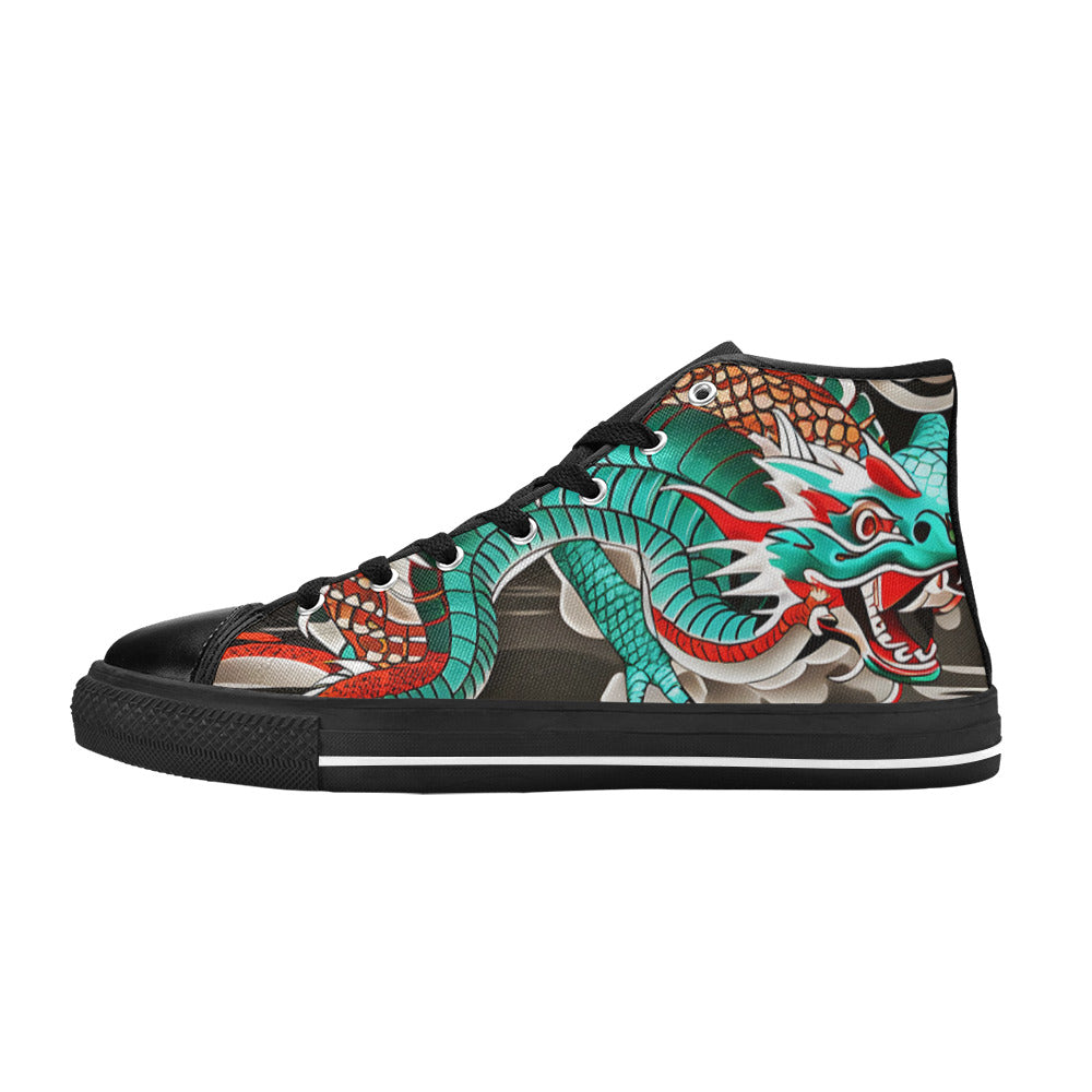 WOMEN'S Japanese Dragon Art High Top Canvas Y2K Shoes