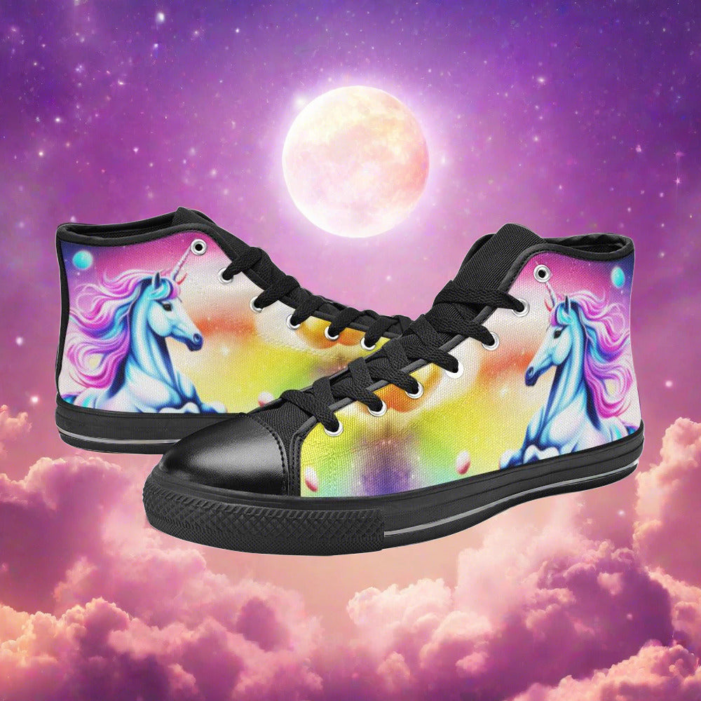 Butterfly Rainbow Dark Cosmic Custom WOMEN Bold Art - Freaky Shoes | Custom Art Sneakers