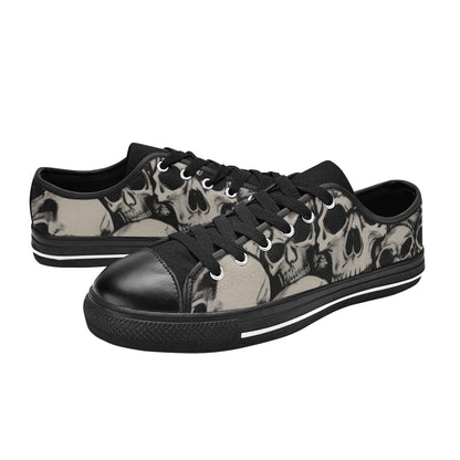 MEN'S Cc Retro Skulls Art Canvas Wallpaper Art Custom Shoes