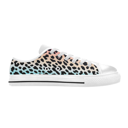 MEN'S Gradient Leopard Print Canvas Neon Fantasy Shoes