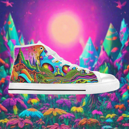 Egyptian Green Emerald Unique WOMEN Bold Art - Freaky Shoes | Custom Art Sneakers