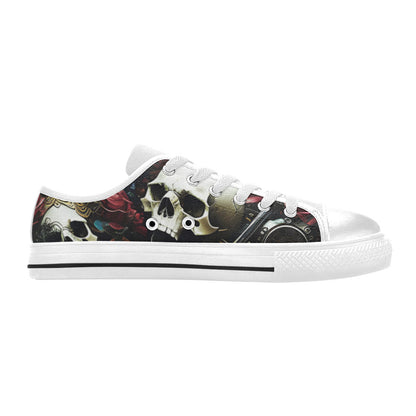 WOMEN'S Rose Skulls Dark 4 Canvas Vivid Sneakers
