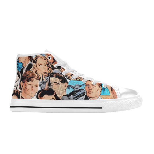 MEN'S Cc Retro Faces 3 High Top Canvas Cottagecore Shoes