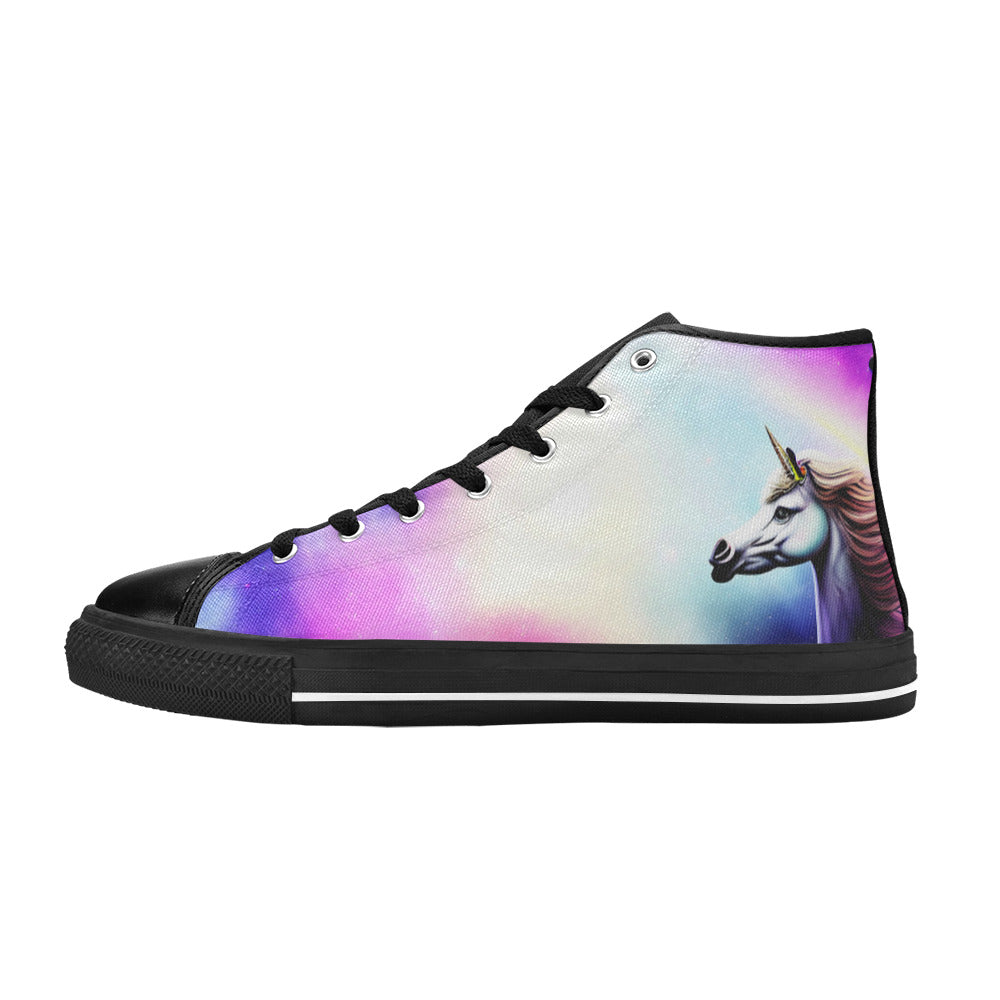 MEN'S Unicorn Galaxy Art Men’S High Top Canvas Vivid Shoes