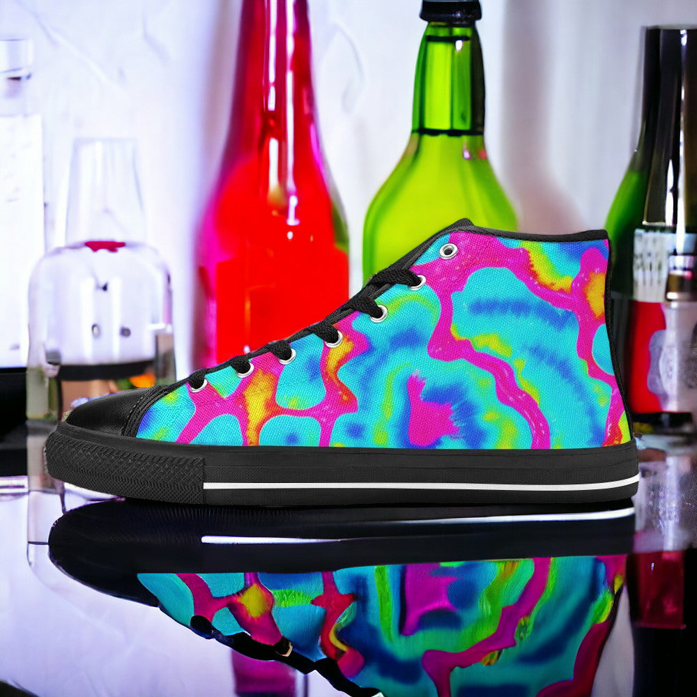 Koi Green Emerald Custom WOMEN Bold Art - Freaky Shoes | Custom Art Sneakers