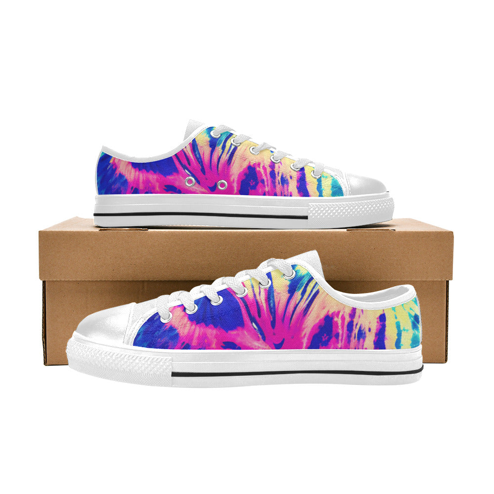 MEN'S Tie Dye Splash Retro Canvas Neon Fantasy Shoes