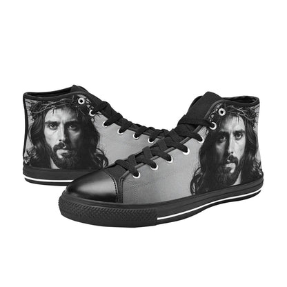 MEN'S Jesus37 Men’S High Top Canvas Wallpaper Art Custom Sneakers
